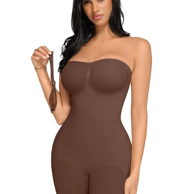 Strapless Seamless Shapewear Bodysuit