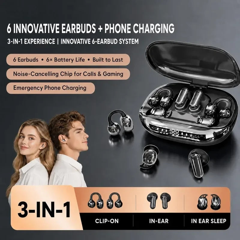 Clip-On Wireless Sport Earbuds
