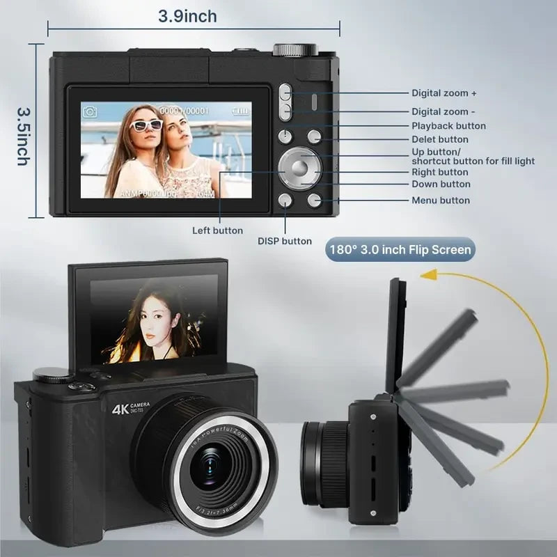 Portable Vlogging Digital Camera