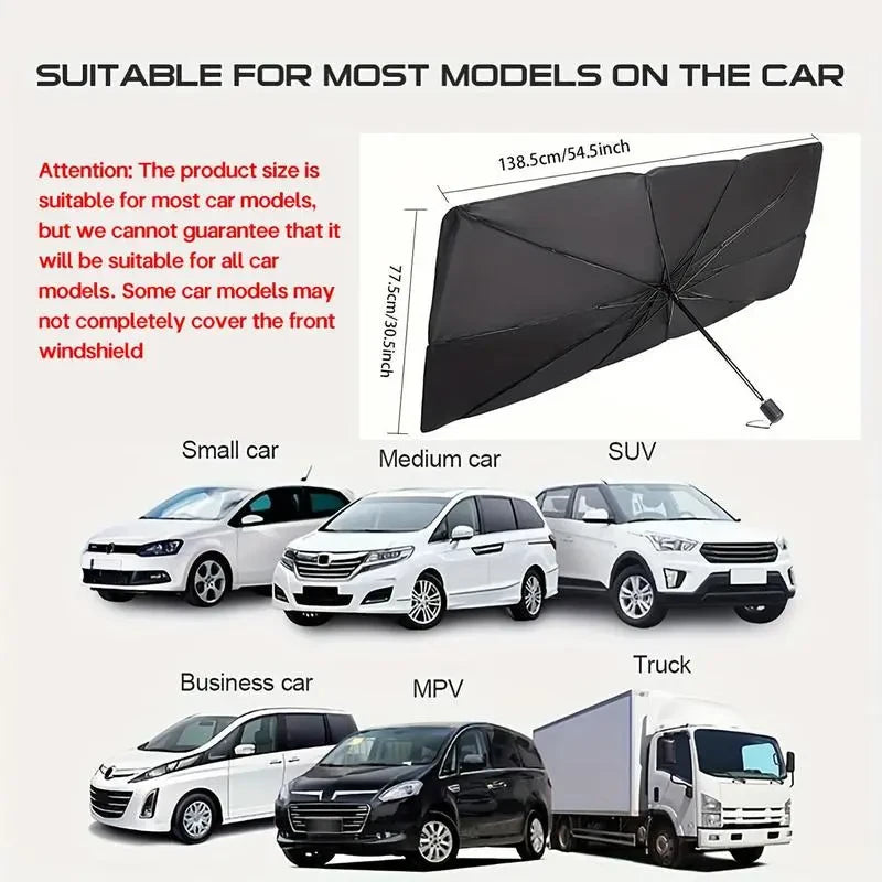 Foldable Windshield Cooling Umbrella